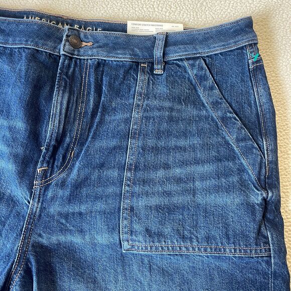 NWT American Eagle Women's Carpenter Mom Jeans Size 20 35W AE Super High Rise - Picture 4 of 9